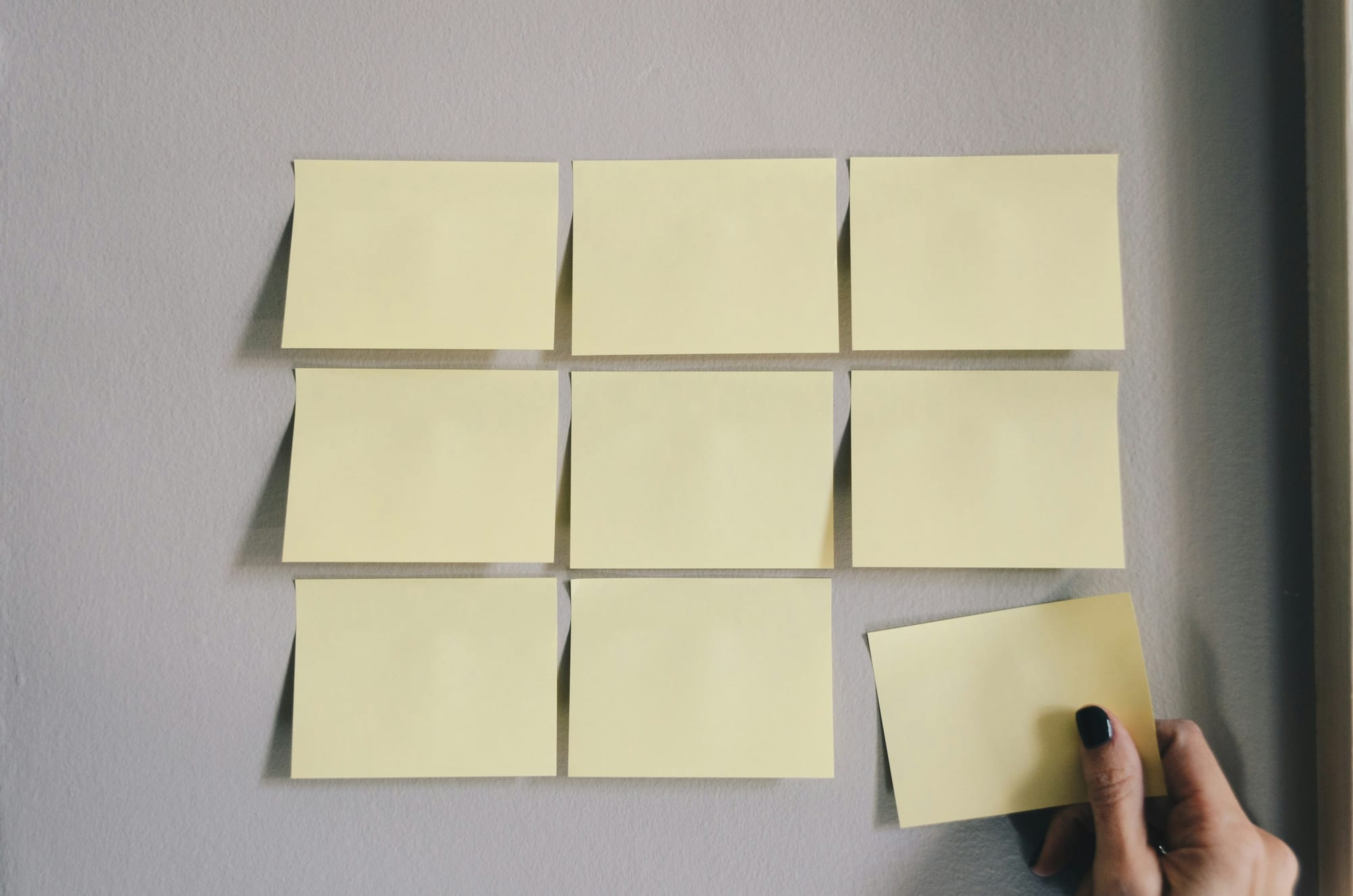 Sticky notes for choosing and knowing how to use vr