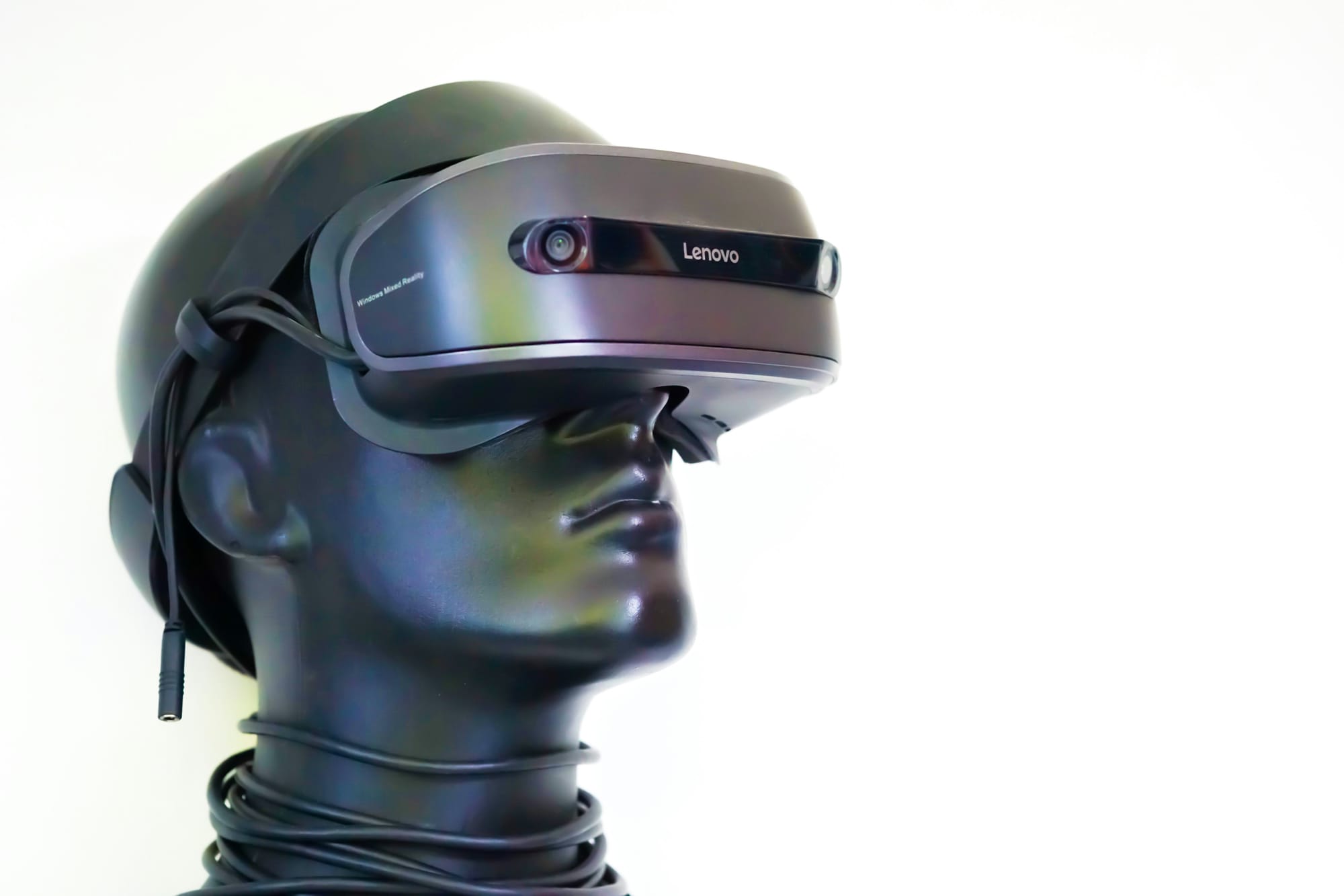 a metal model wearing vr - VR Conferencing